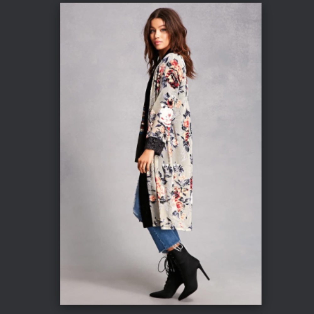 NWT RD & Koko Sheer Velvet Cardigan